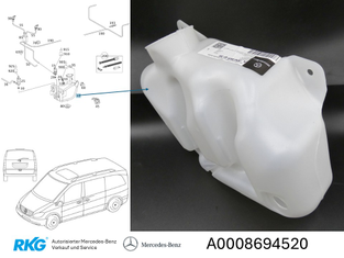 Wischwasserbehälter Viano W639 *A0008694520* Original Mercedes-Benz-1
