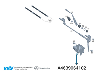 Wischermotor. G-Modell W463, W465 *A4639064102* Original Mercedes-Benz-1