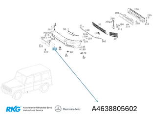 Abdeckung Stossfänger rechts. G-Modell W463 *A4638805602*-1