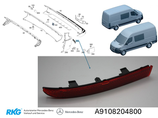 Original Mercedes-Benz Reflektor hinten links, Sprinter 907, 910-7