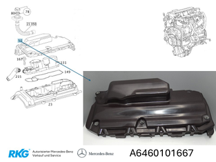 Abdeckblech Zylinderkopfhaube OM 646 *A6460101667* Original Mercedes-Benz-1