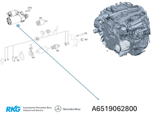 Anlasser OM 651 *A6519062800* Original Mercedes-Benz Tauschteil