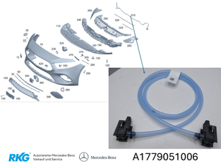Drucksensor, Fußgängerschutz. CLA W118, A-Klasse W177 *A1779051006*-1