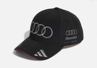 Original Audi F1 Team Snapback Cap Schwarz mit Audi Ringen und adidas Logo-1