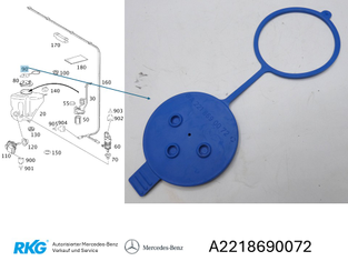 Deckel für Wischwasserbehälter. CL W216, S-Klasse W221 *A2218690072*-2