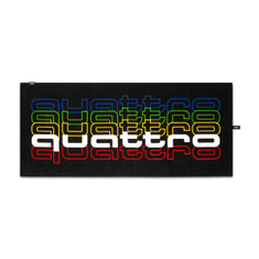 Original Audi quattro Strandtuch Schwarz 80x180 cm Baumwolle 550 g/m²-1