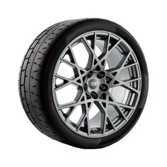 Rad, 10-Kreuzspeichen grau seidenmatt, 9,0Jx19, Reifen 265/30 ZR19 93Y XL, vorn-1