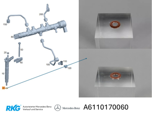 Original Mercedes-Benz Dichtring für Inkjektoren (6 Stück)-4