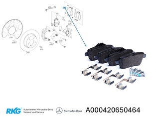 Original Mercedes-Benz Bremsklötze hinten. ML,GLE 63AMG. W166, W292-2