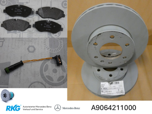 Original Mercedes-Benz Bremsensatz Vorne. Sprinter W906-6