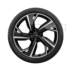 Rad Audi Sport, 5-Arm-Dynamik mit RS-Schriftzug schwarz metallic, glanzgedreht, 9,5Jx21, Reifen 275/35 R21 103Y XL, hinten-2