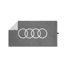 Audi Handtuch mit Audi Ringen hellgrau/grau 50 × 100 cm-1