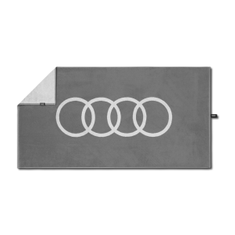 Audi Handtuch mit Audi Ringen hellgrau/grau 80 × 150 cm-1