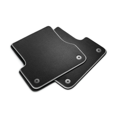 Textilfußmatten Premium für hinten, schwarz/silbergrau