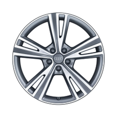 Felge, 5-Semi-V-Speichen schwarz matt, glanzgedreht, 8,5Jx19