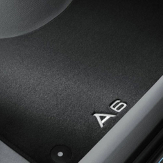 Textilfußmatten Premium für vorn, schwarz/silbergrau