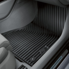 Gummifußmatten für vorn, schwarz