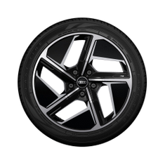 Rad, 5-Speichen-Aero schwarz, glanzgedreht, 11,0Jx20, Winterreifen 285/40 R20 108V XL, hinten