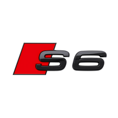 Modellbezeichnung S6 schwarz für das Heck