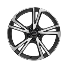 Felge, 5-Arm-Falx schwarz matt, glanzgedreht, 8,5Jx21