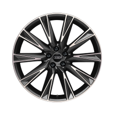 Felge, 10-Speichen-Lamina schwarz matt, glanzgedreht, 9,5Jx21