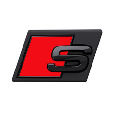 Modellbezeichnung S schwarz für die Front