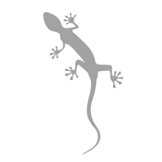 Dekorfolie Gecko florettsilber