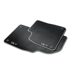 Textilfußmatten Premium für vorn, schwarz/silbergrau