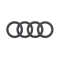 Audi Ringe dunkel für die Front