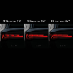 Umschaltung dynamische Lichtinszenierung Heckleuchte