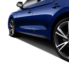 Türabdeckleiste grundiert, mit Carboneinleger, für hinten rechts