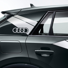 Dekorfolien Flanken-Design florettsilber matt