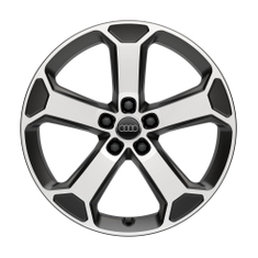 Felge, 5-Arm-Latus titangrau matt, glanzgedreht, 7,0Jx18