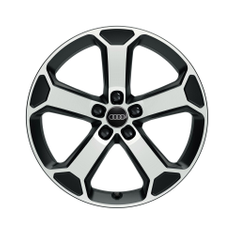 Felge, 5-Arm-Latus schwarz matt, glanzgedreht, 8,0Jx19