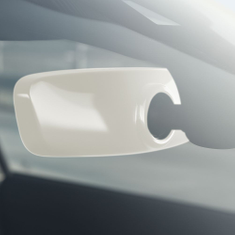 Dekorblende Innenspiegel ibisweiß, manuell abblendbar