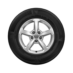 Rad, 5-Speichen 6,0Jx16, Winterreifen 205/60 R16 92H, rechts