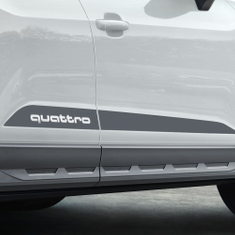 Dekorfolien Seitenschweller quattro platinumgrau matt