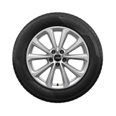 Rad, 5-Doppelspeichen 8,0Jx18, Winterreifen 235/45 R18 98H XL, links