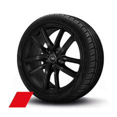 Rad Audi Sport, 5-Doppelspeichen mit RS-Schriftzug schwarz metallic, 8,5Jx19, Winterreifen 245/40 R19 98H XL, links