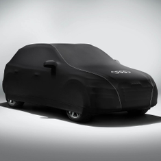 Fahrzeugabdeckung mit Audi Ringen