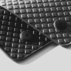 Gummifußmatten für vorn, schwarz