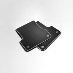 Textilfußmatten Premium für hinten, schwarz/silbergrau