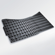 Gummifußmatten für hinten, schwarz