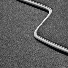 Textilfußmatten Premium für vorn und hinten, schwarz/silbergrau