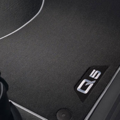 Textilfußmatten Premium für vorn, schwarz/silbergrau