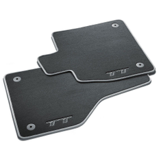 Textilfußmatten Premium für vorn, schwarz/silbergrau