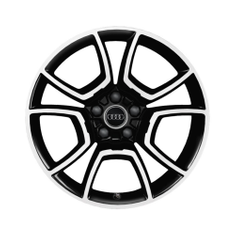 Felge, 5-Arm-Pila schwarz, glanzgedreht, 8,5Jx19