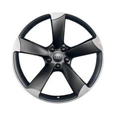 Felge, 5-Arm-Rotor schwarz matt, glanzgedreht, 7,5Jx18