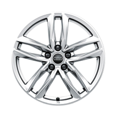 Felge Audi Sport, 5-Doppelspeichen mit RS-Schriftzug galvanosilber metallic, 8,0Jx18