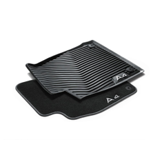 Allwetterfußmatten für vorn, schwarz